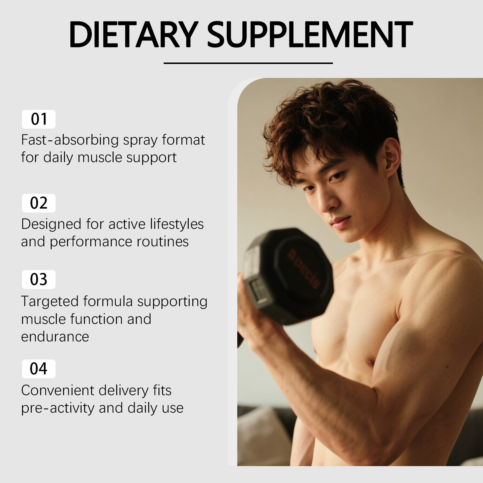 Semprotan Pertumbuhan Otot Men - Fitness Nutrition Energy ulasan dan harga